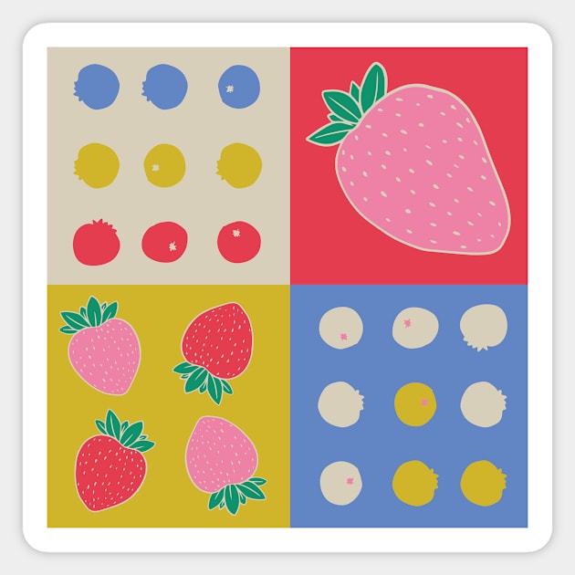 Berry Pop no.2 Sticker by Jacqueline Hurd